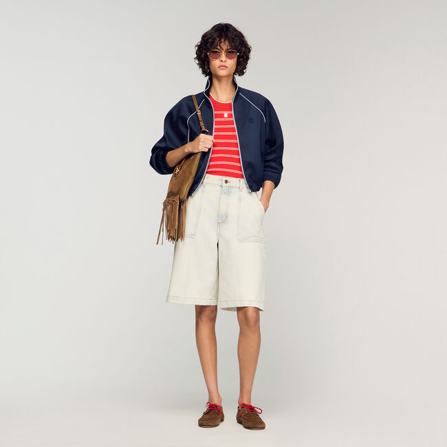 Bermudashorts in Washed-Optik