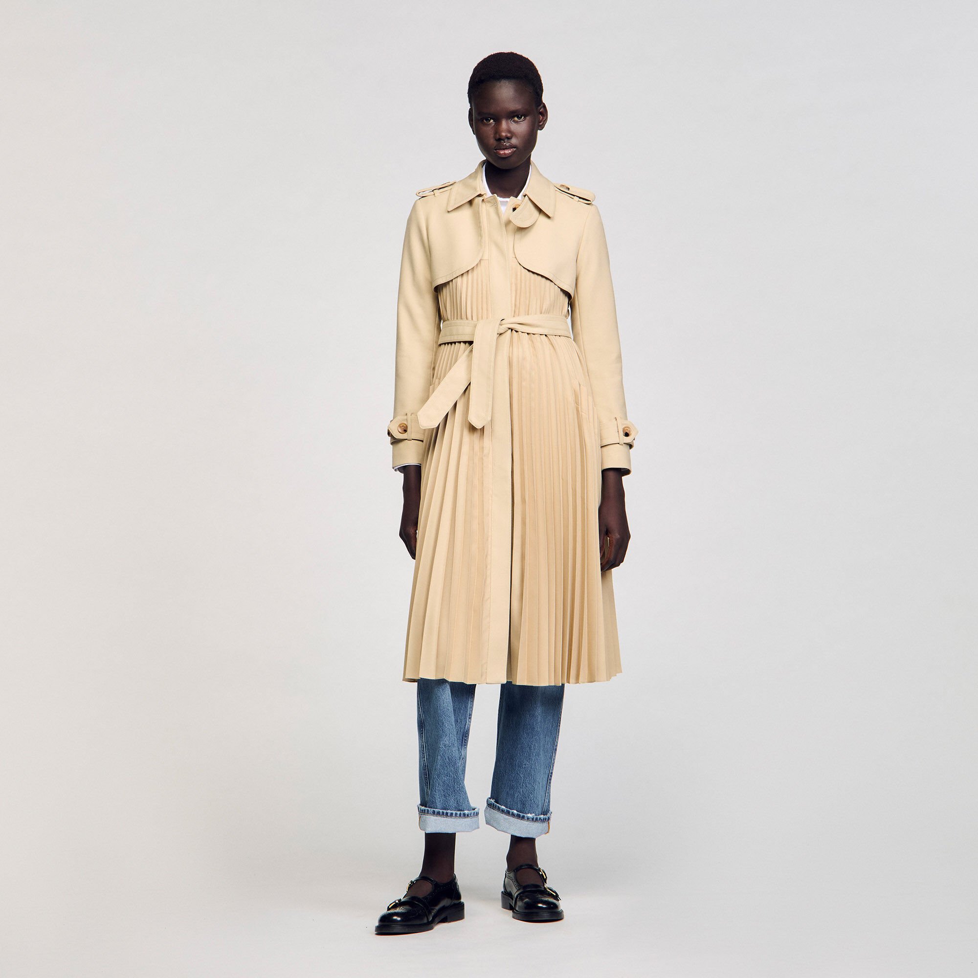 Trenchcoat mit Falte