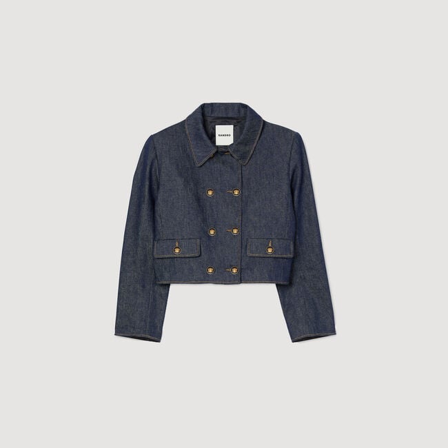 Taillierter Blazer aus Denim
