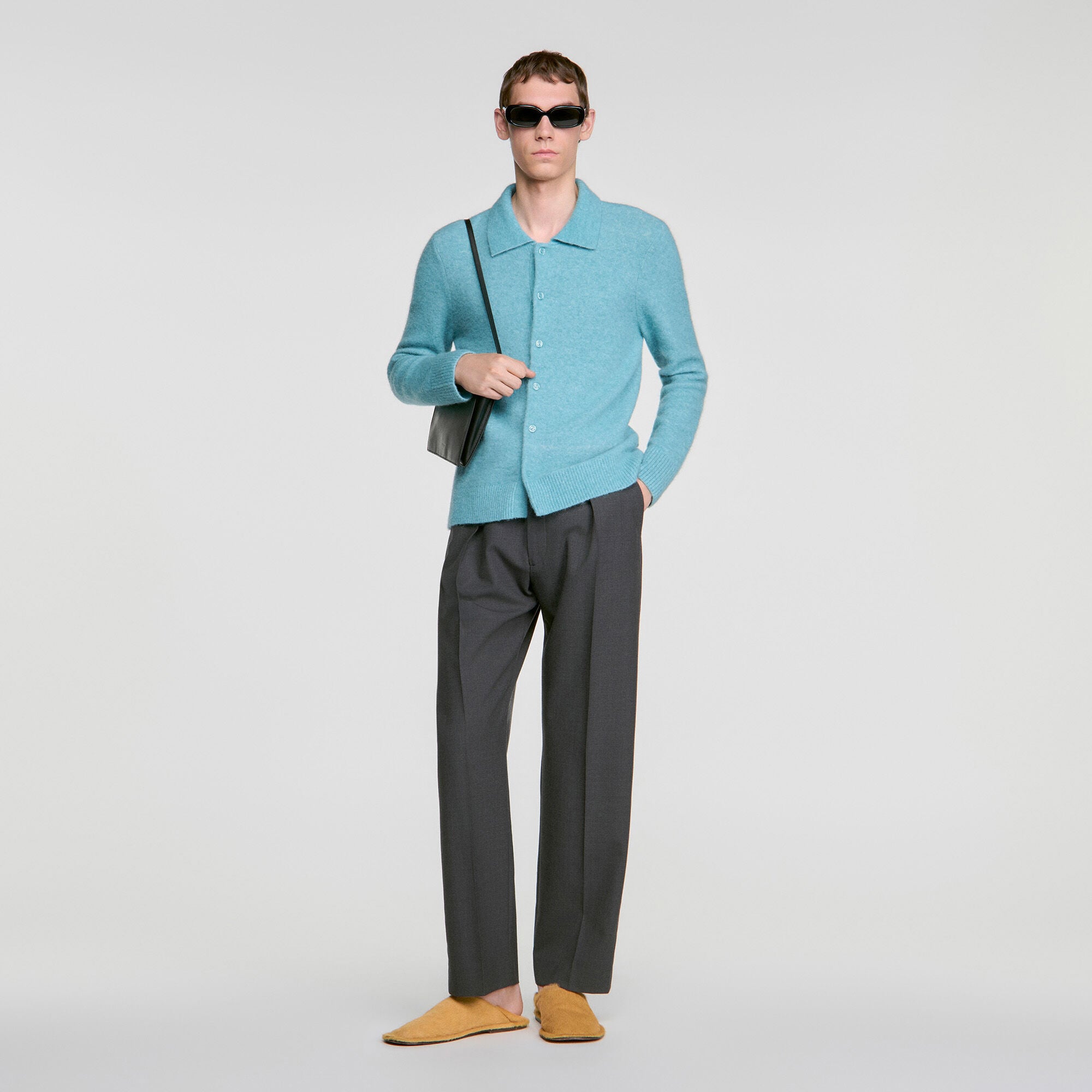Cardigan aus Alpaka und Wolle - Herren | Sandro