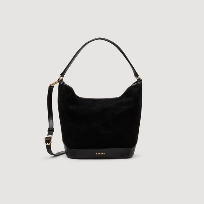 Shopper-Tasche aus Veloursleder