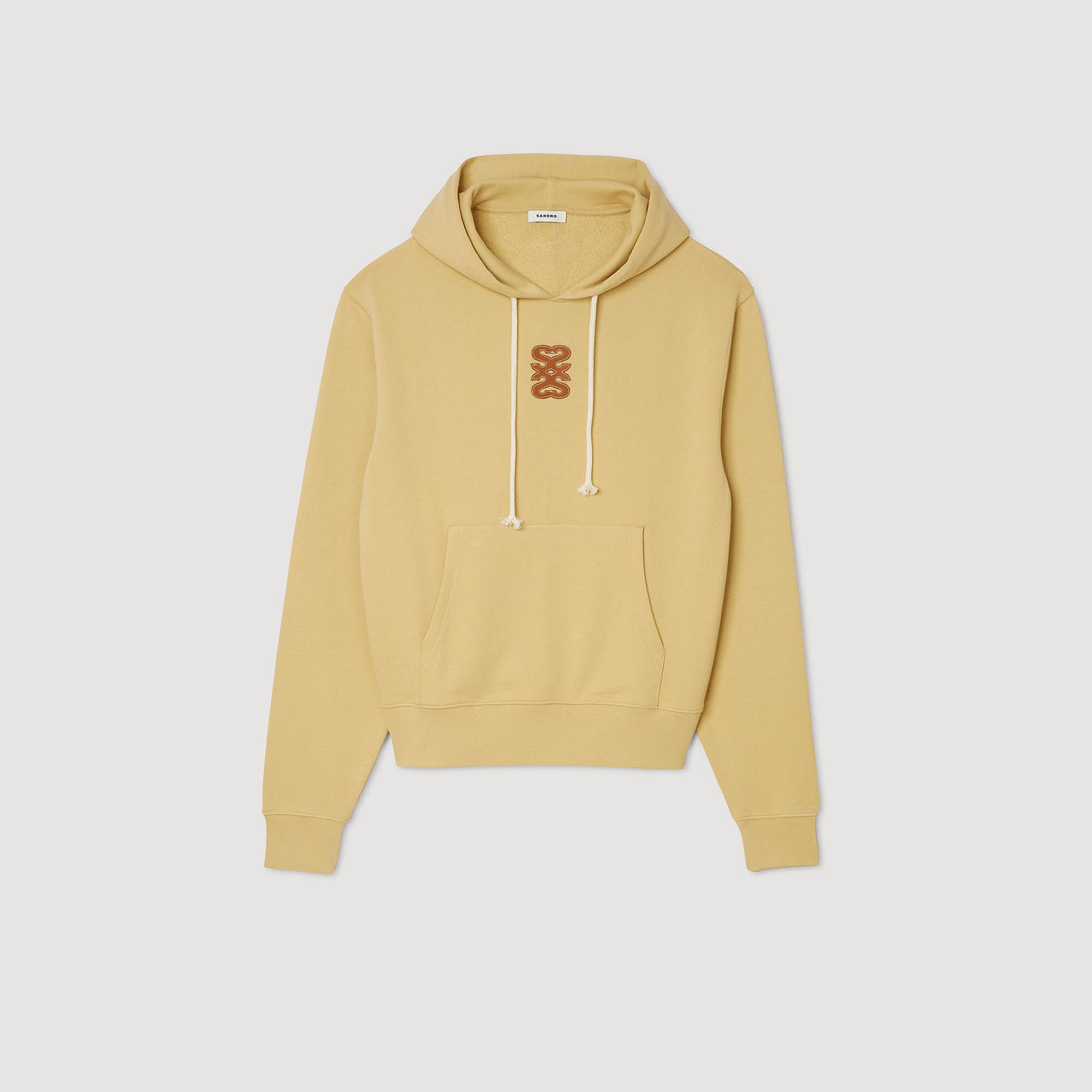 Sweatshirt mit Leder-Patch