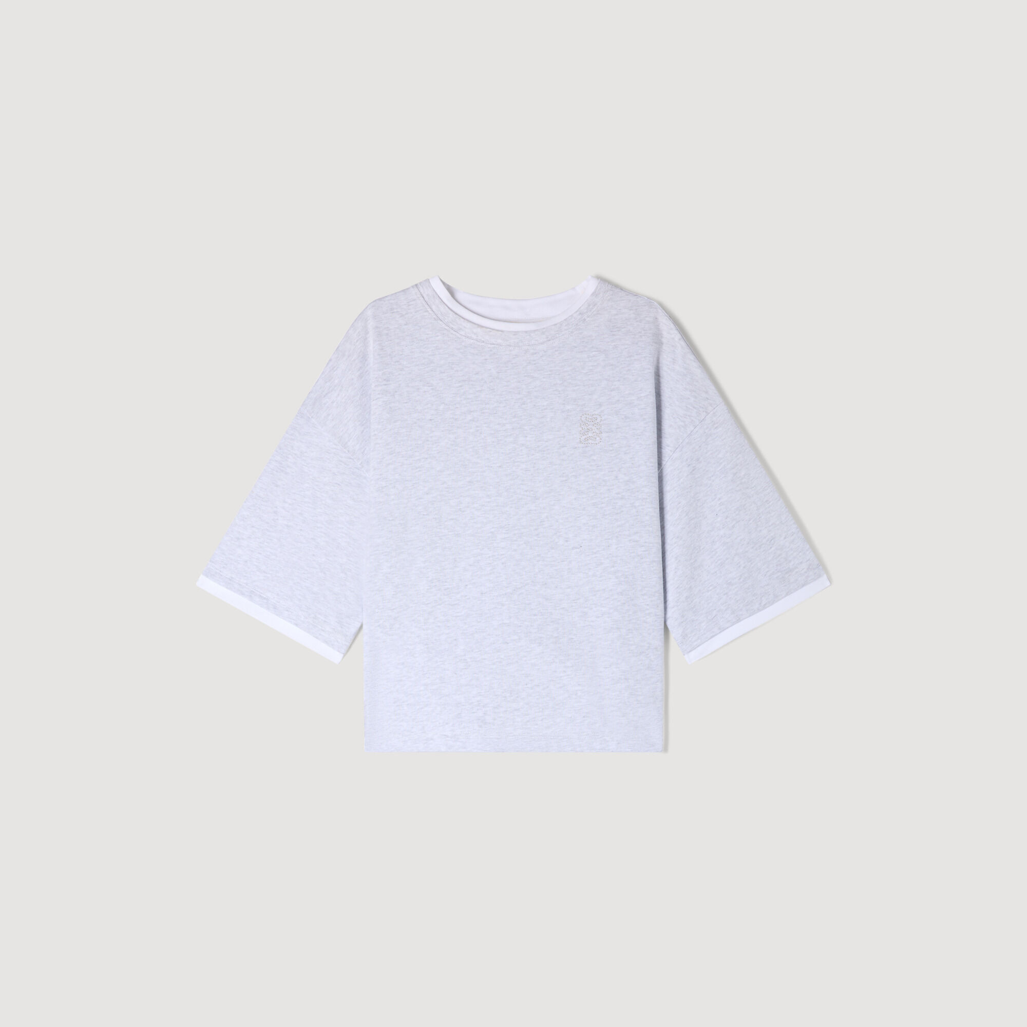 T-Shirt mit Kontrastbes&auml;tzen