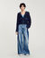 Cardigan mit Denim-Details
