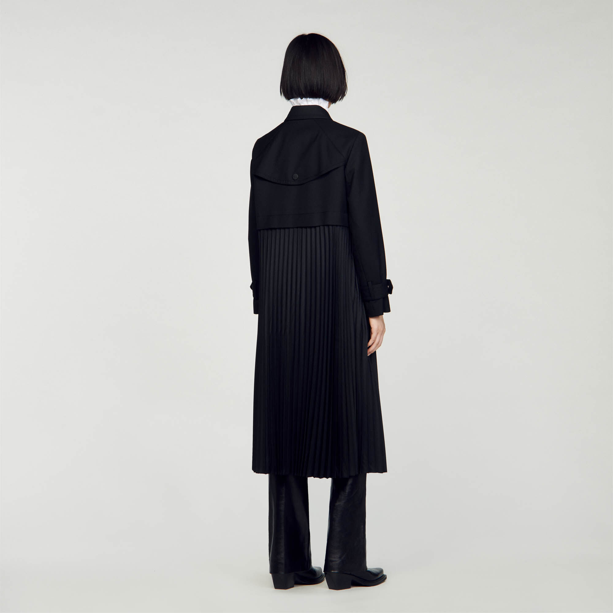 Plissierter Trenchcoat