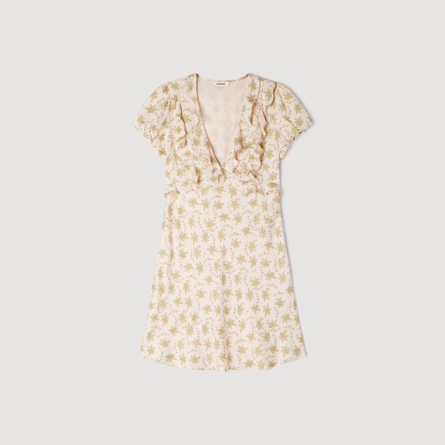 Kurzes Kleid mit Blumendruck