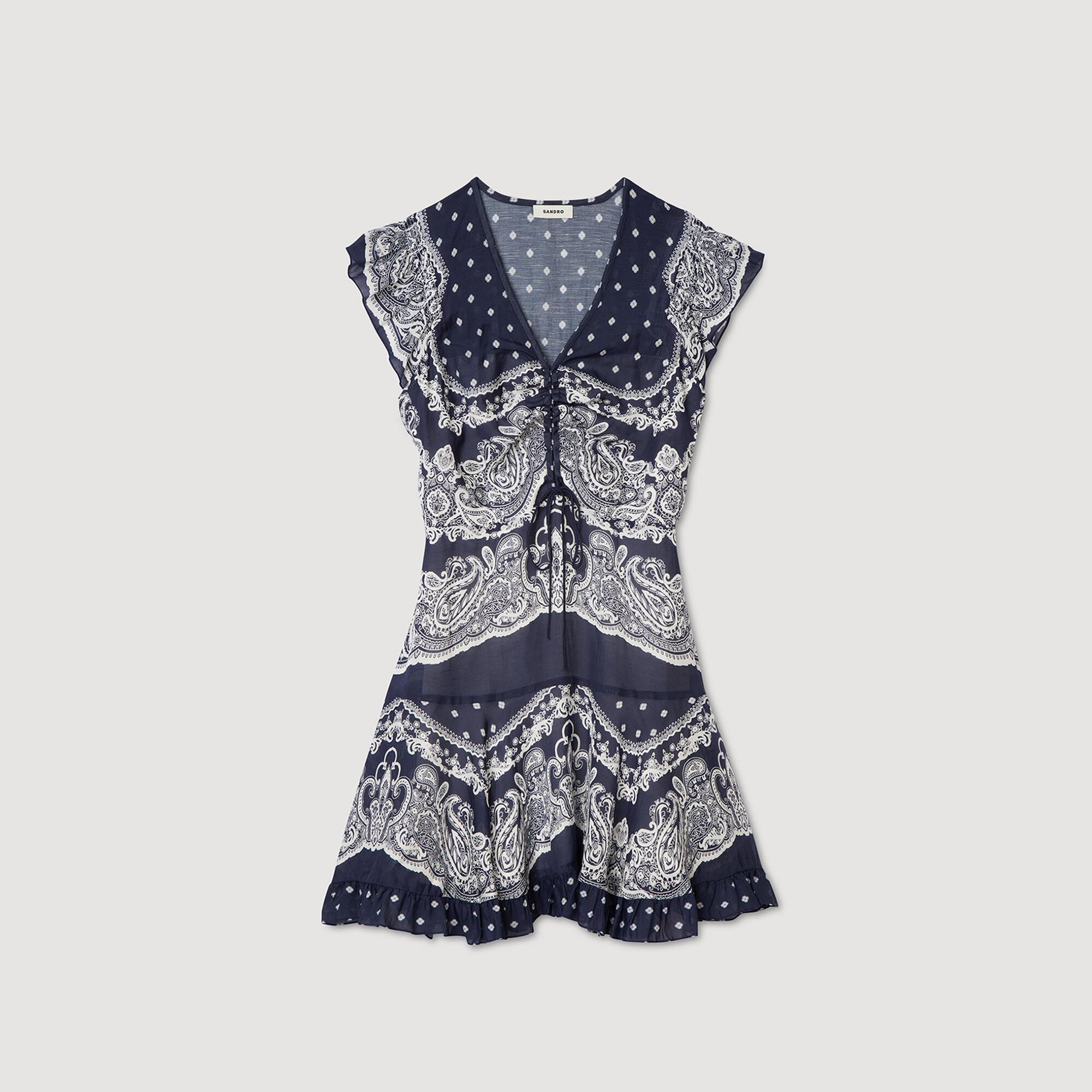 Kurzes Kleid mit Bandana-Print