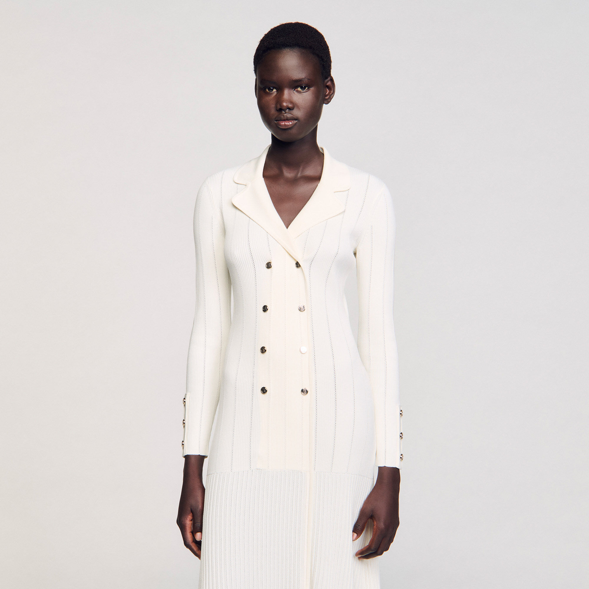 Langes Strickkleid