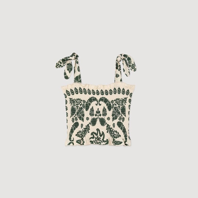 Gesmoktes Top mit Blumenprint