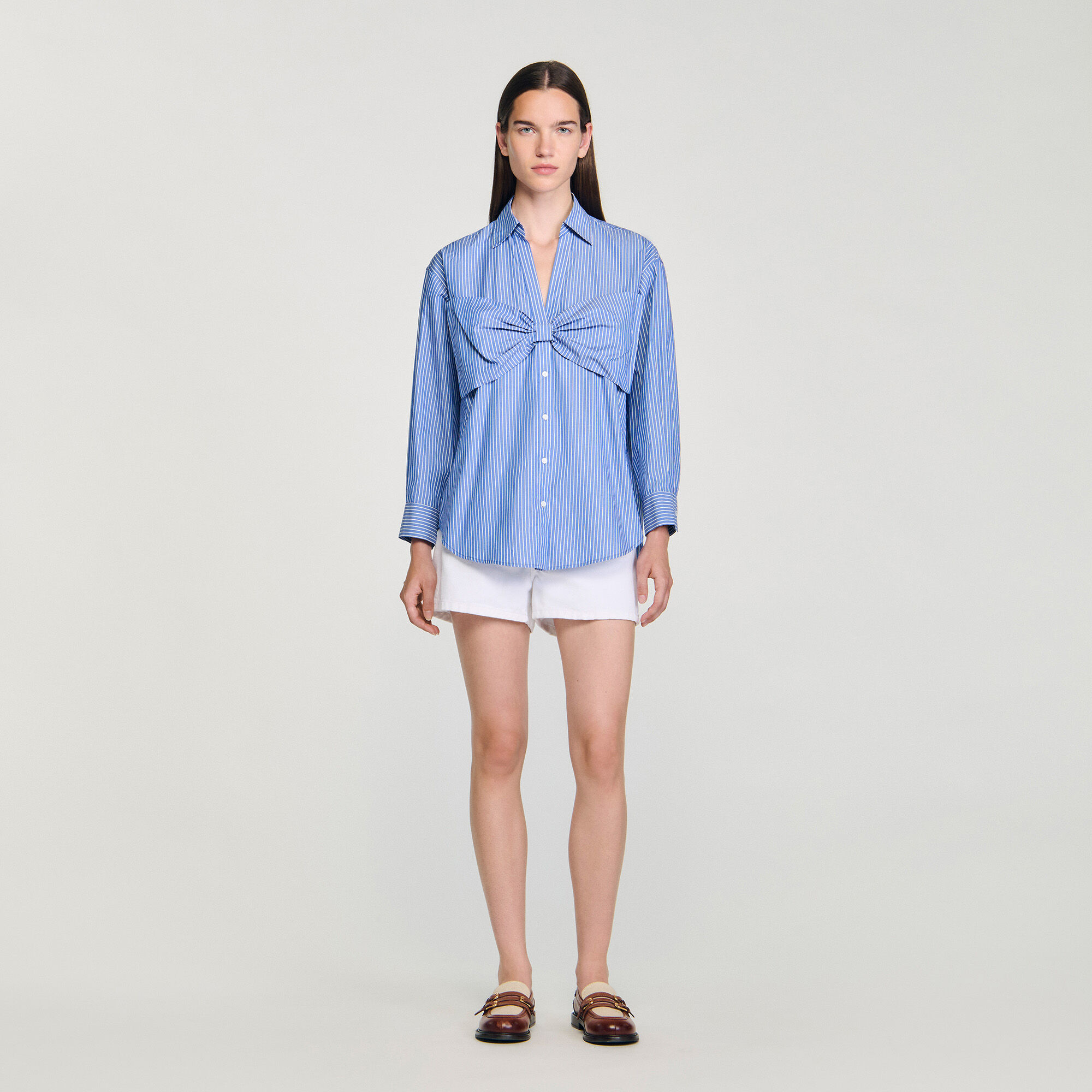 Oversize-Hemd mit Schleife