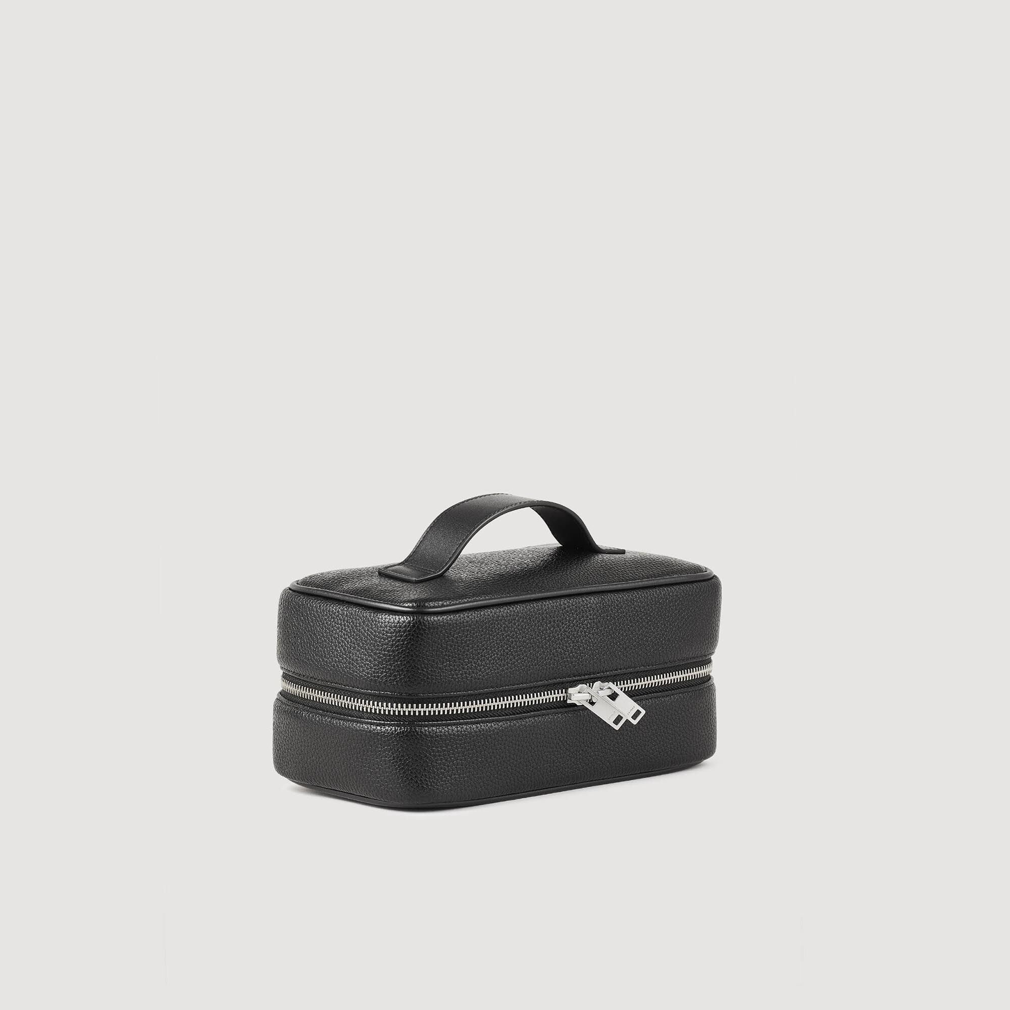 Kosmetiktasche aus grobem Canvas-Stoff