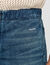 Elastische Denim-Shorts