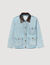 Blouson aus Denim mit Lederkragen