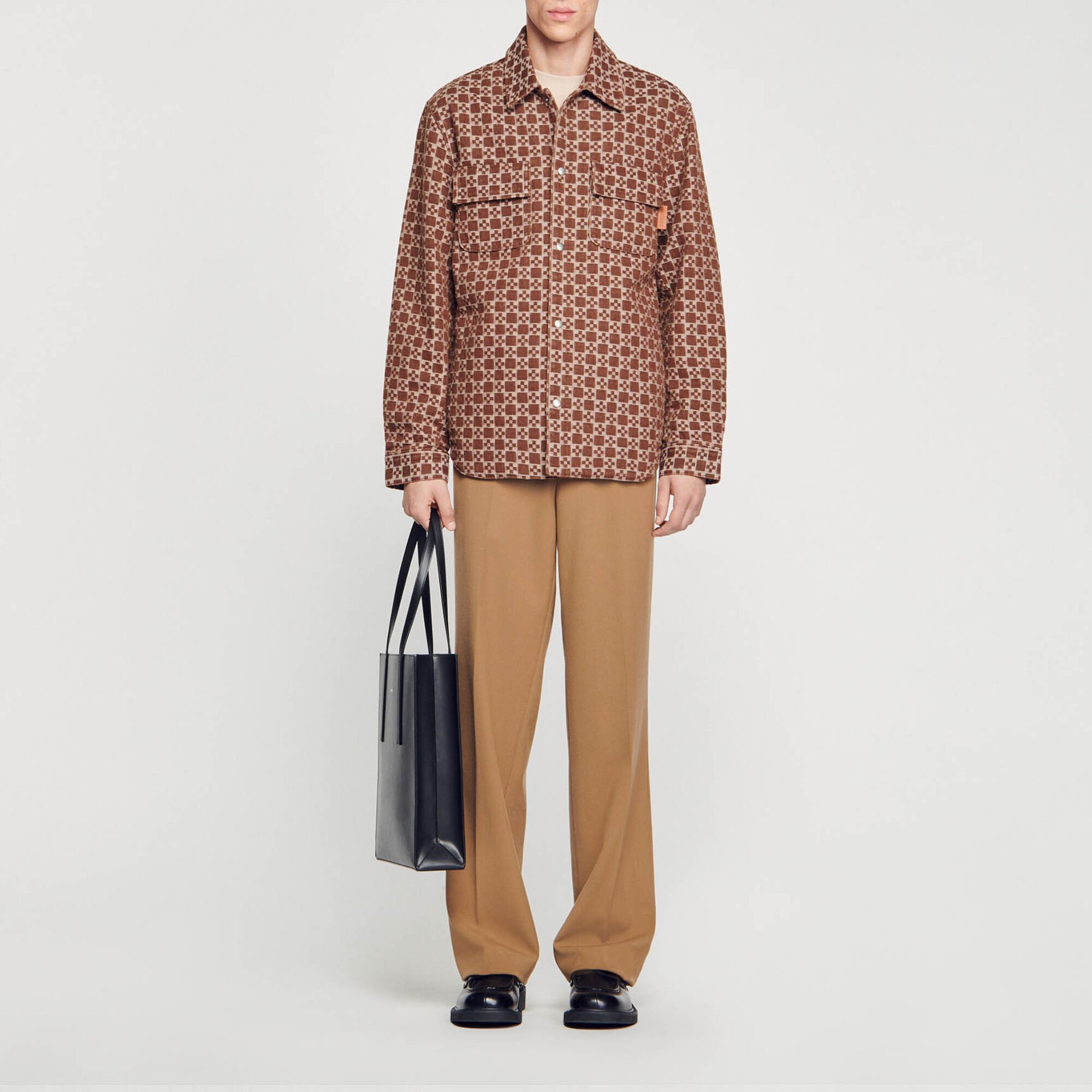 Überhemd mit Square Cross-Druckmuster