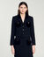 Kurze Jacke aus Tweed und Velours