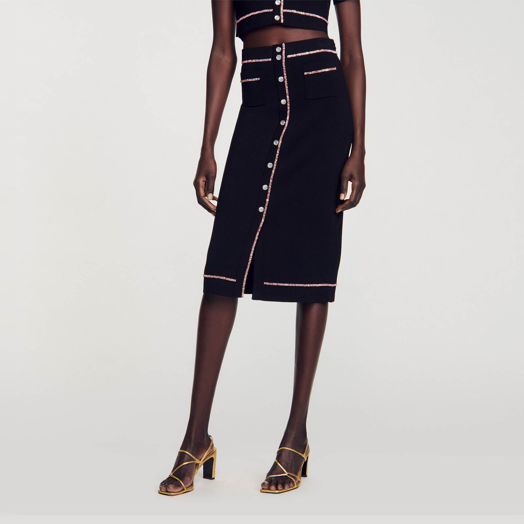 Midi-Rock mit Strassbesatz