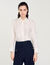 Seidenbluse mit plissiertem Kragen