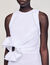 Langes Kleid mit Volant-Detail