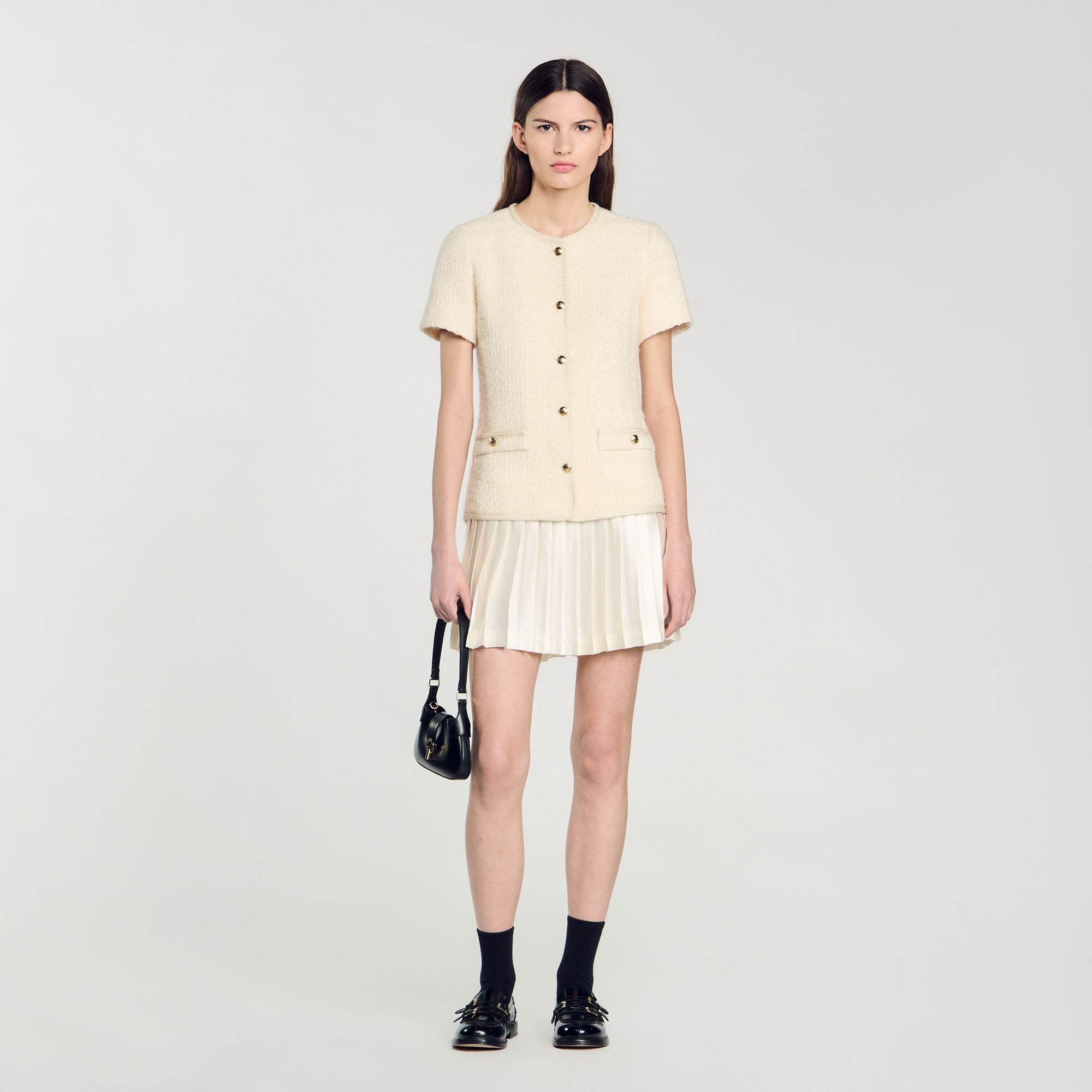 Sandro tweed dress top