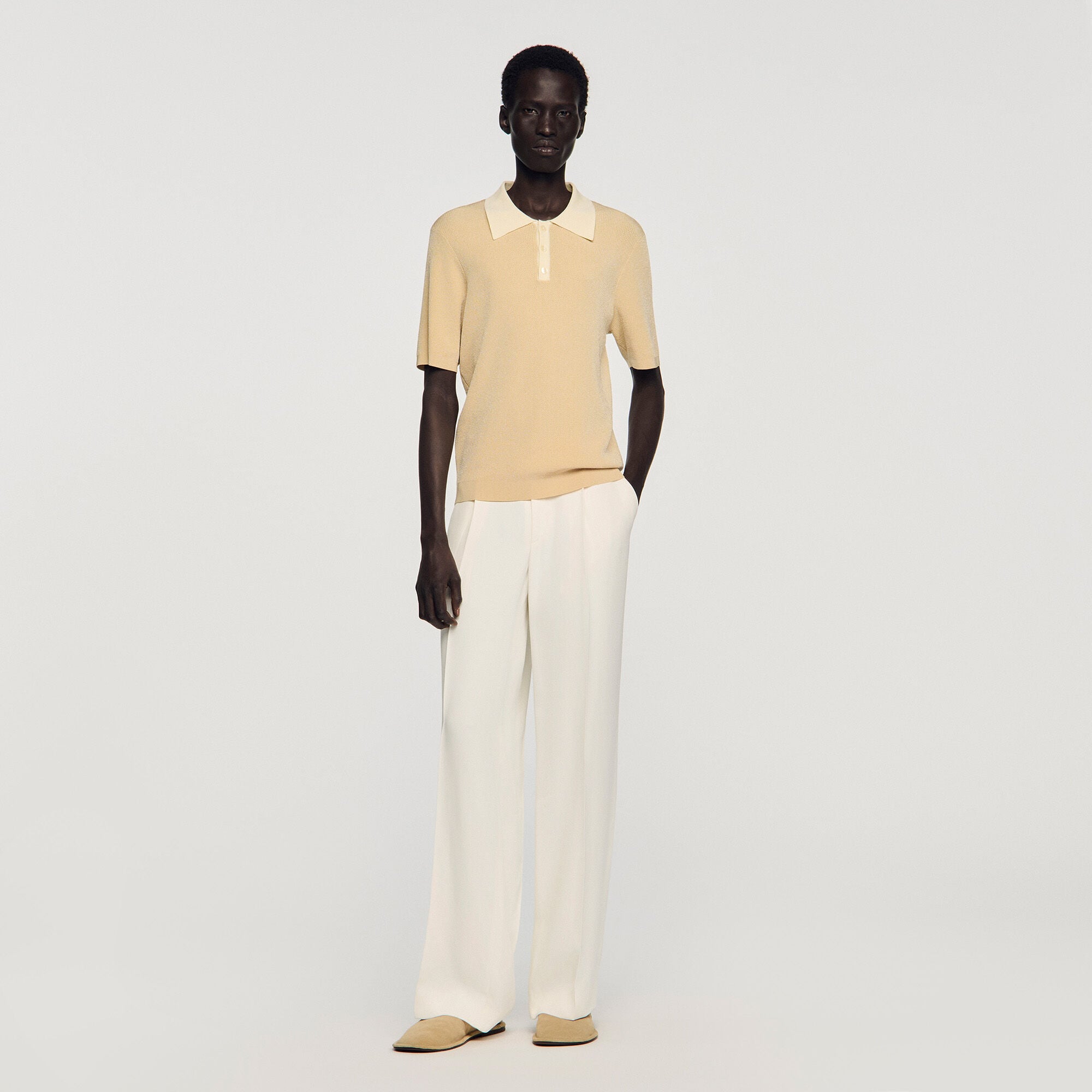 Zweifarbiges Poloshirt