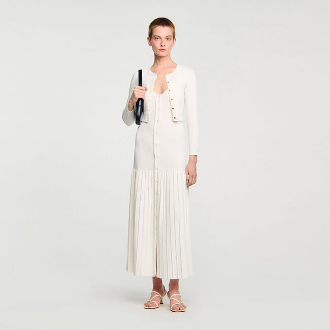 Kurzer Cardigan aus Rippstrick