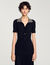 Langes Strickkleid mit Nieten