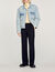 Denim-Blouson mit aus Molton