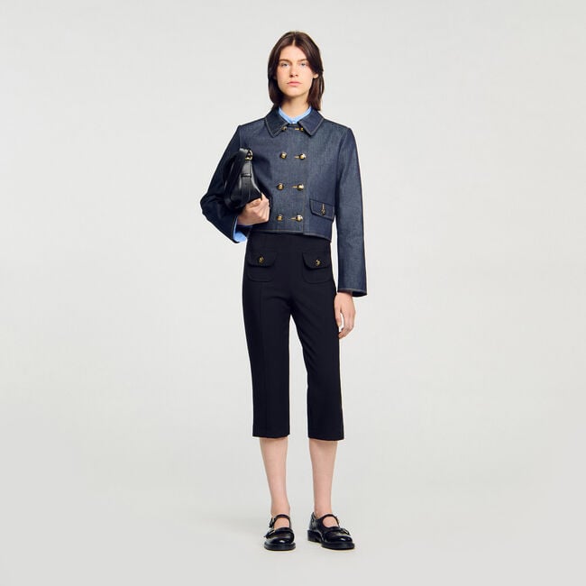 Taillierter Blazer aus Denim