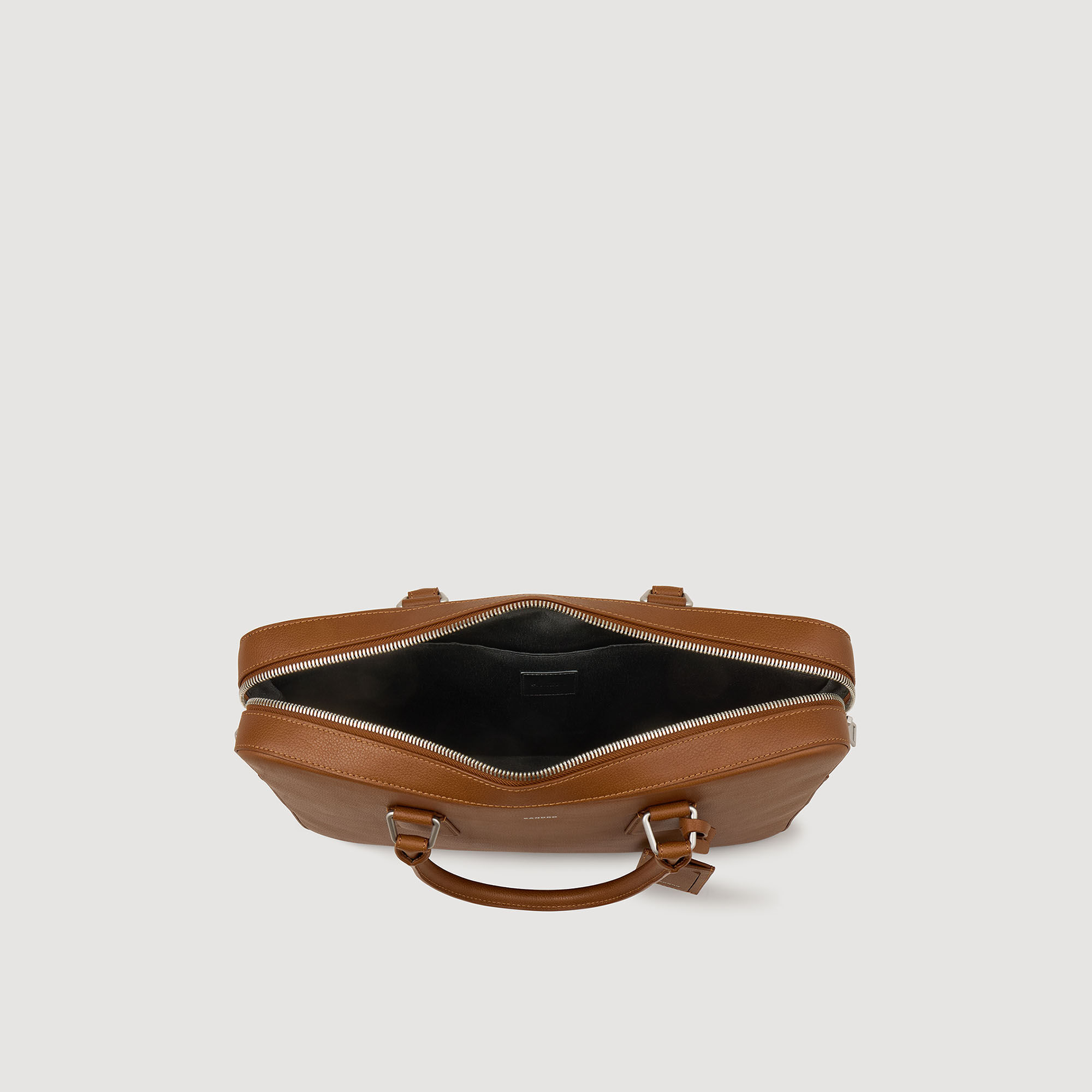 Große Tasche aus genarbtem Leder