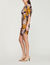 Kurzes Kleid mit Hawaii-Print