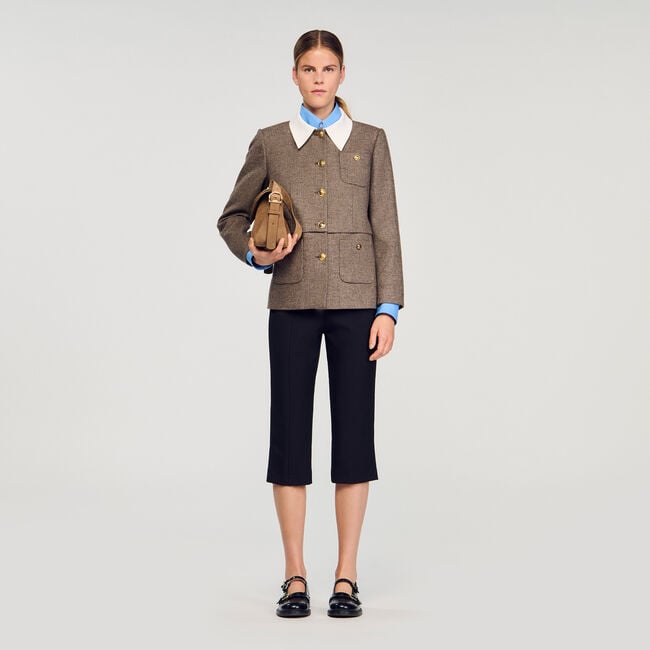 Blazer mit Hahnentrittmuster