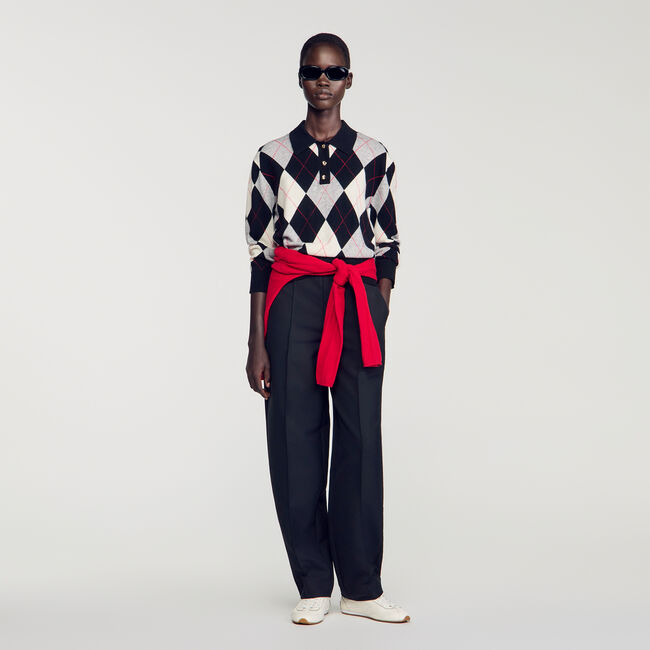 Polopullover mit Argyle-Muster - Damen | Sandro