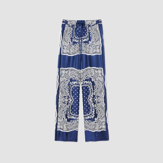 Fließende Hose mit Bandana-Print