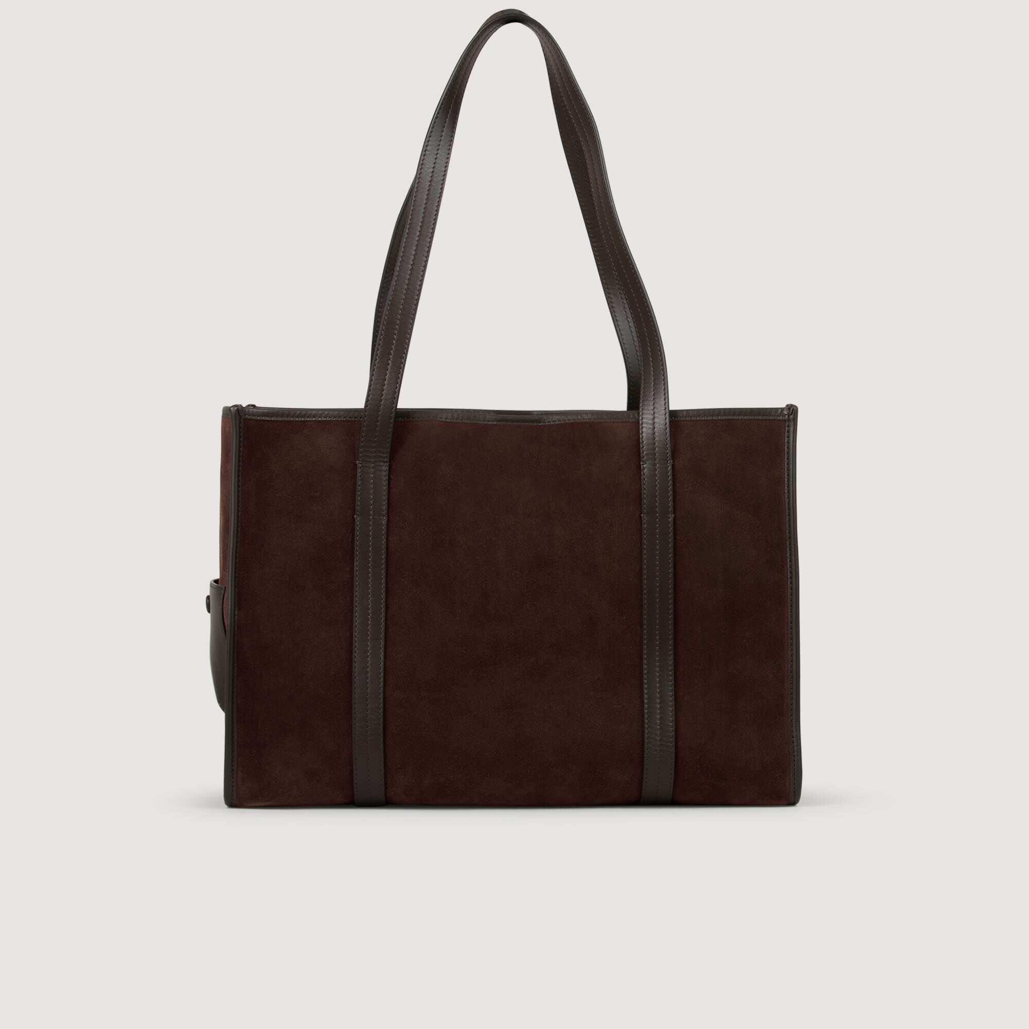Shopper-Tasche aus Veloursleder