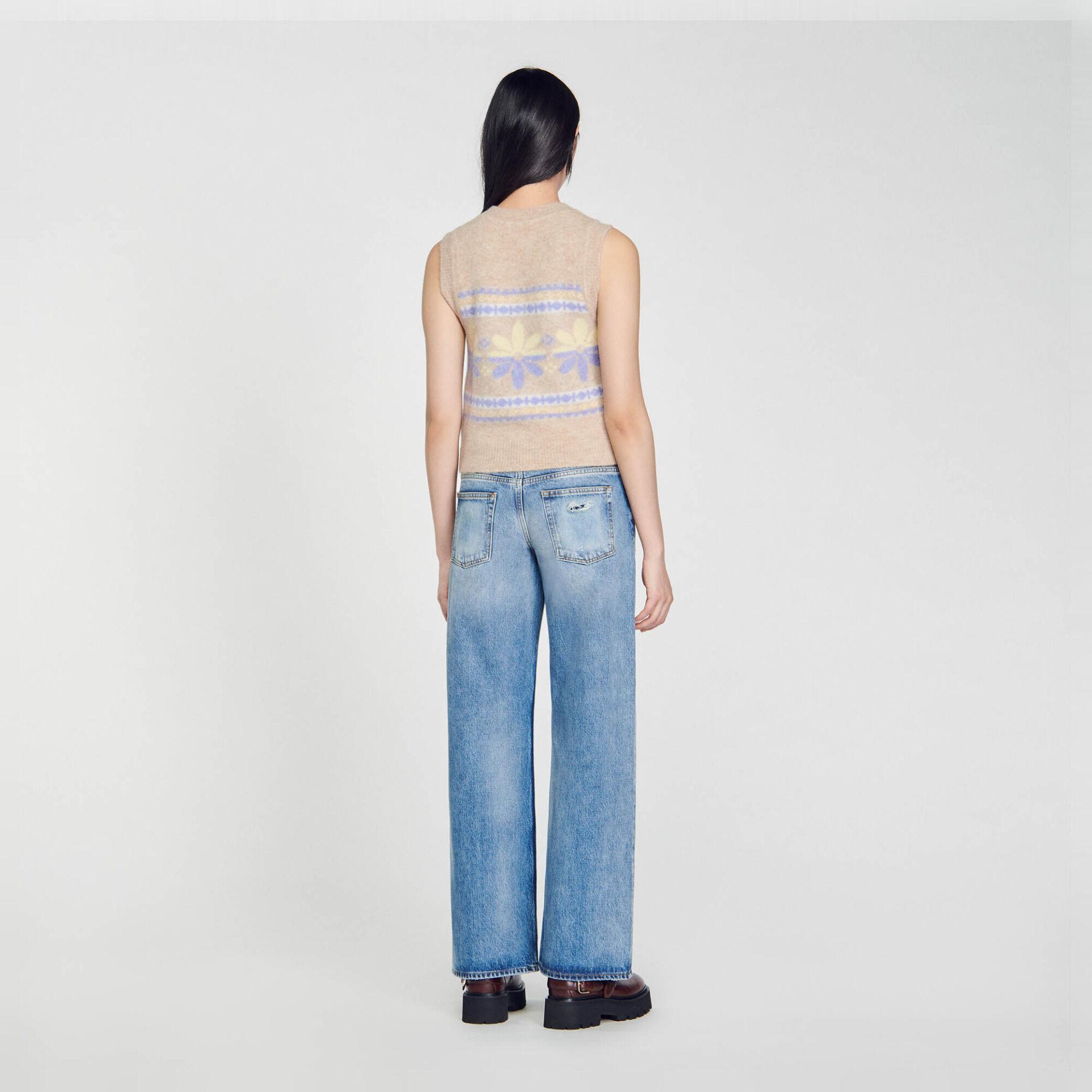 Ärmelloser Pullover