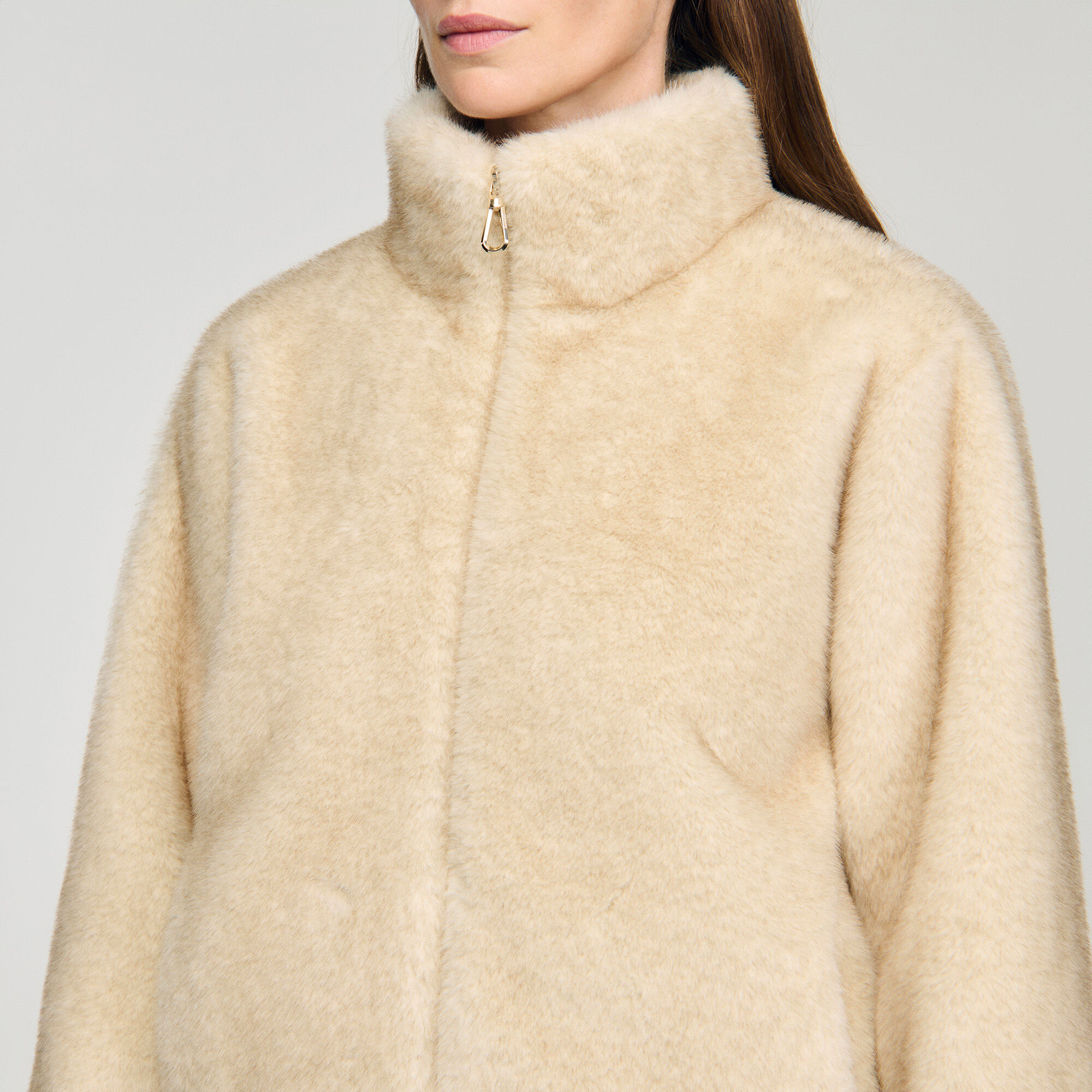 Jacke aus Fellimitat