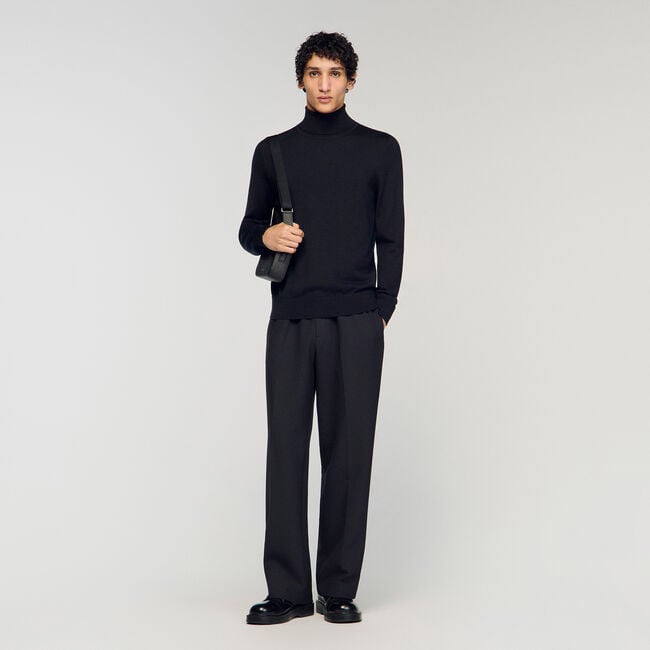 Rollkragenpullover aus Wolle