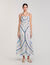 Langes Kleid mit Spiralenprint