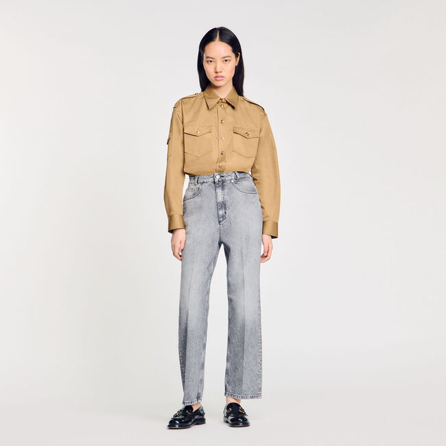 Gerade Jeans mit niedrigem Bund