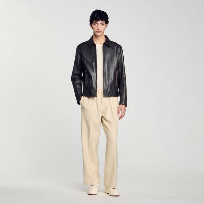 Lederjacke im Used-Look