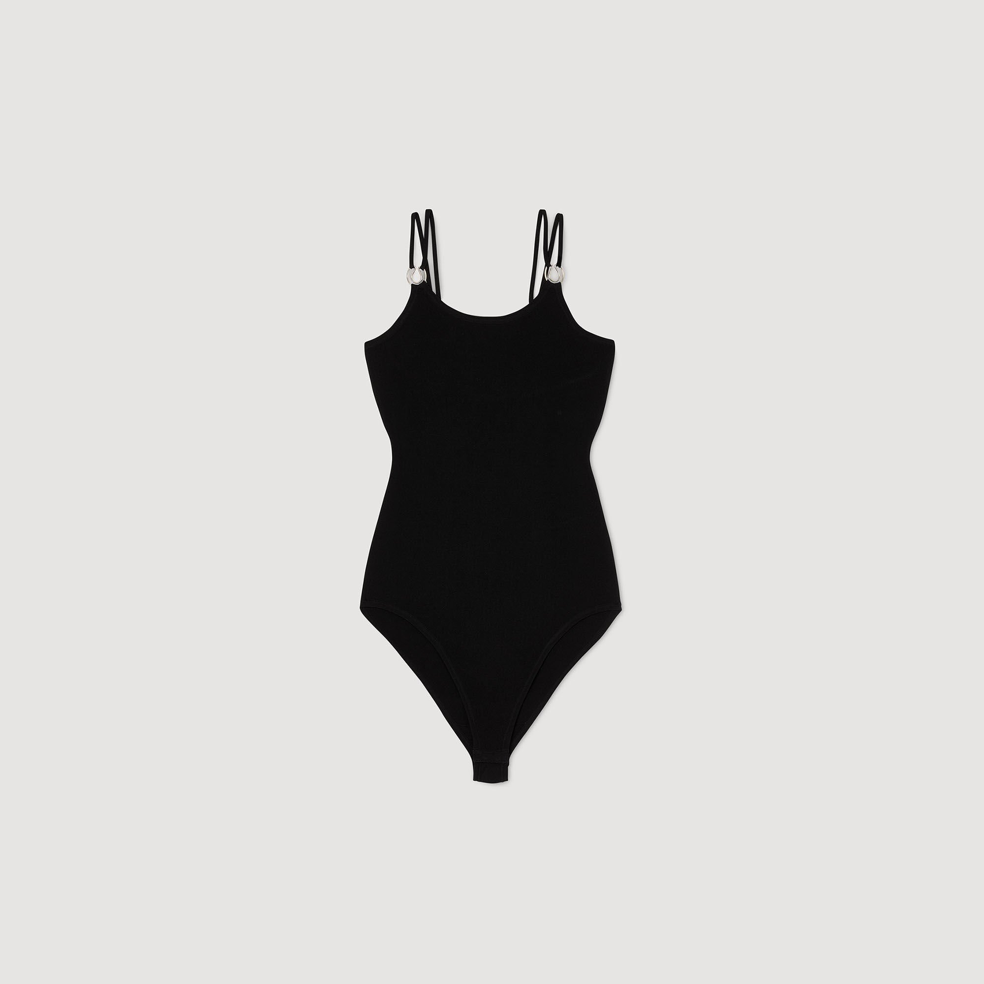 Body aus Strick mit Schmuckdetail