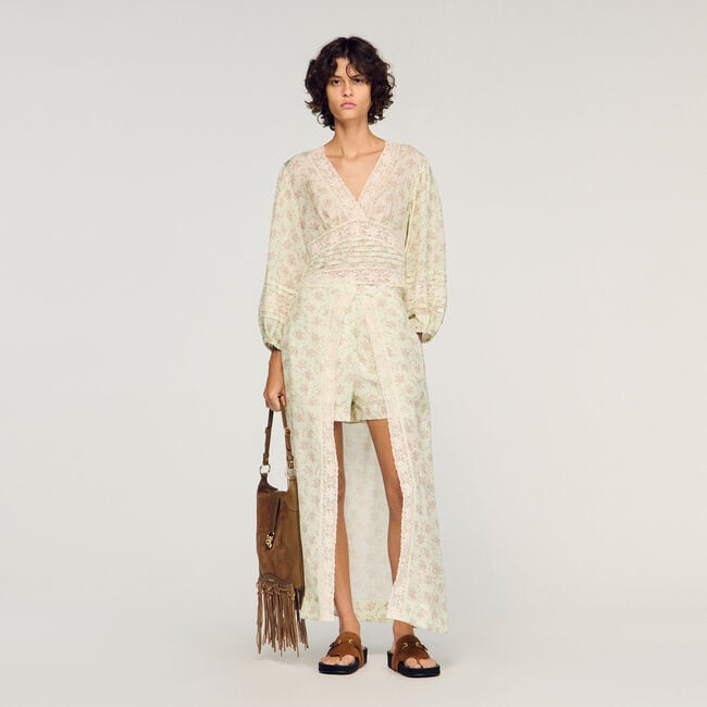 Kurzes Top mit Blumenprint