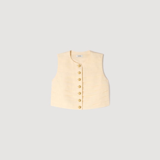 Kurzes Top mit Falten