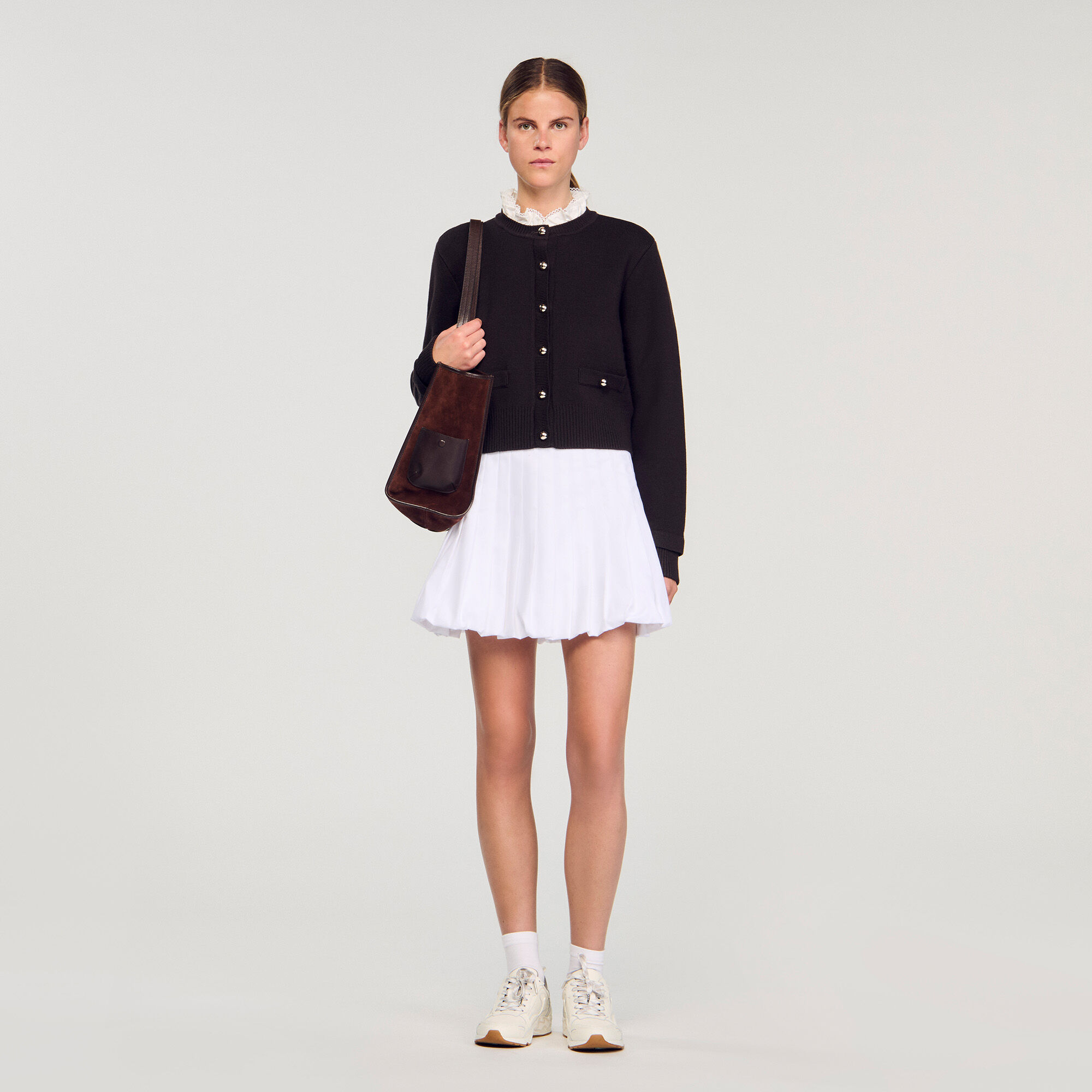 Cardigan mit abnehmbarem Kragen