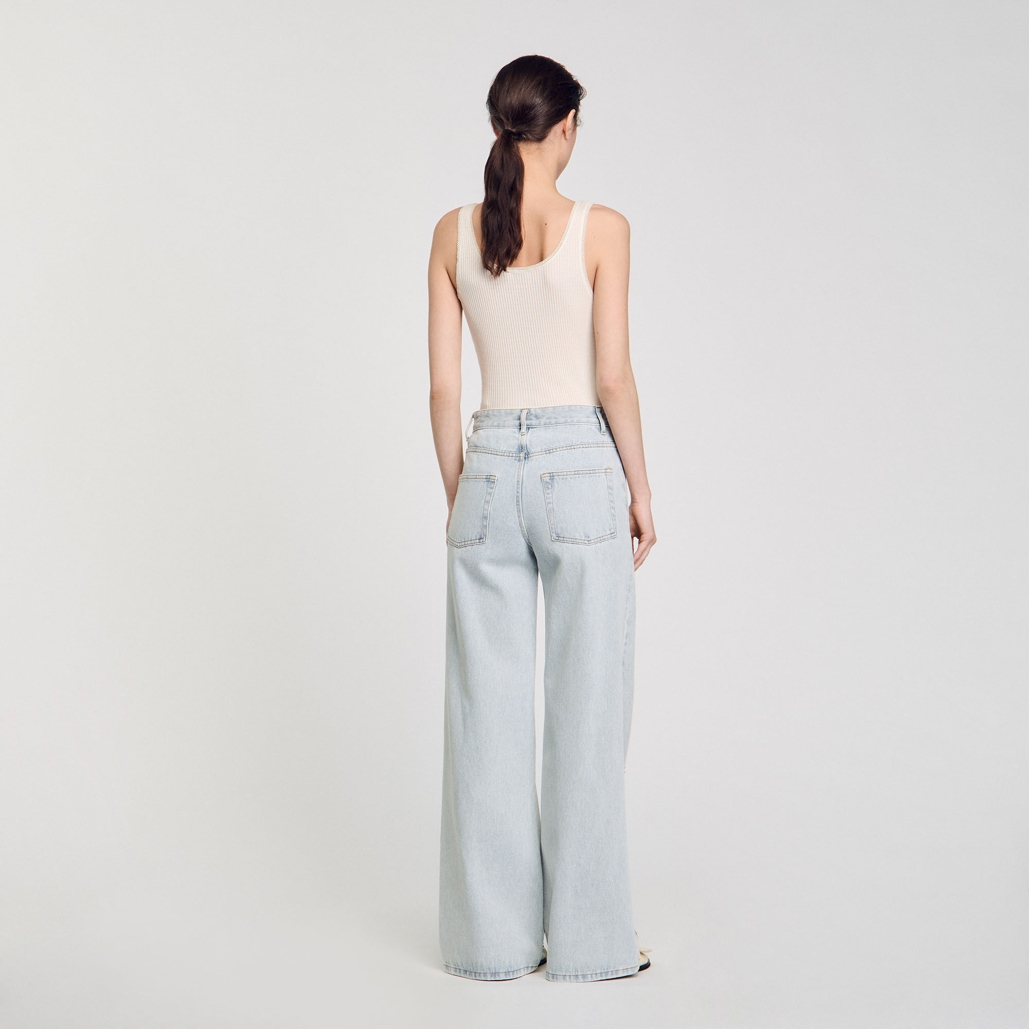 Jeans mit Strassstreifen
