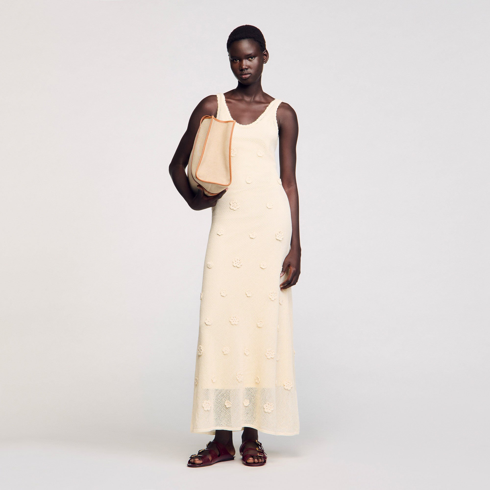 Langes Strickkleid
