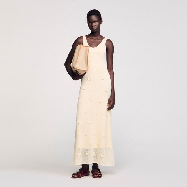 Langes Strickkleid