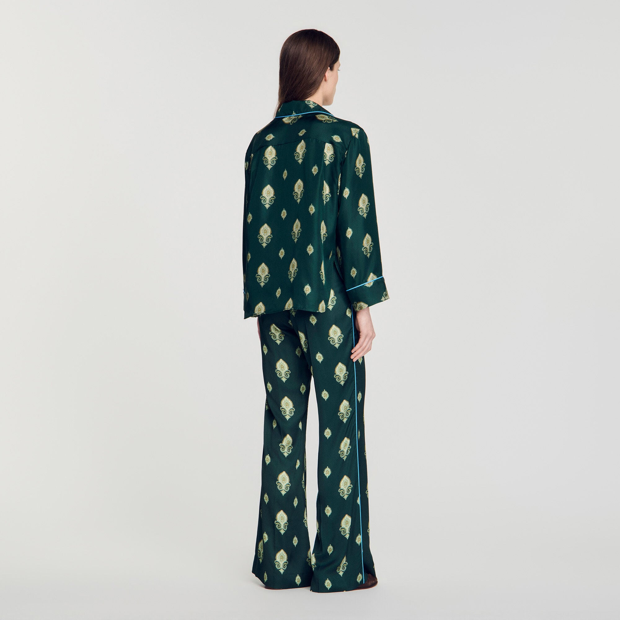 Pyjama-Hemd mit Paisley-Print