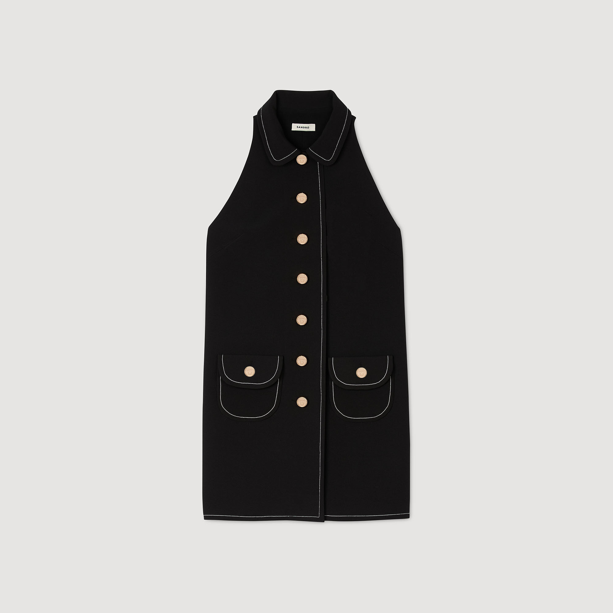 Kurzes Kleid mit Bubikragen