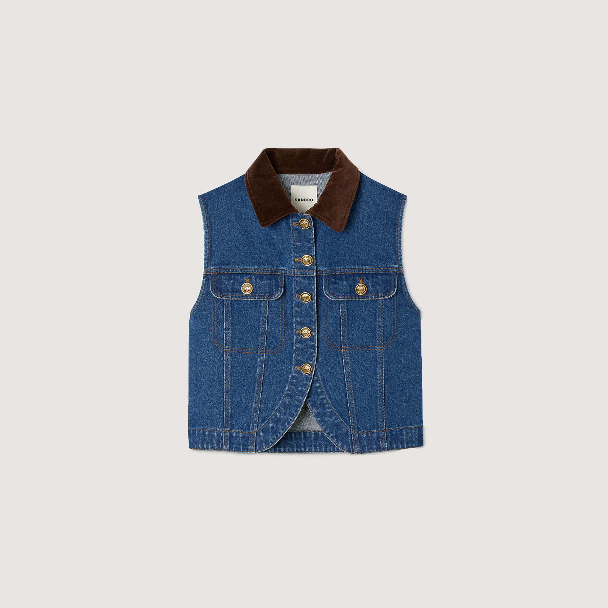 Ärmellose Jeansjacke